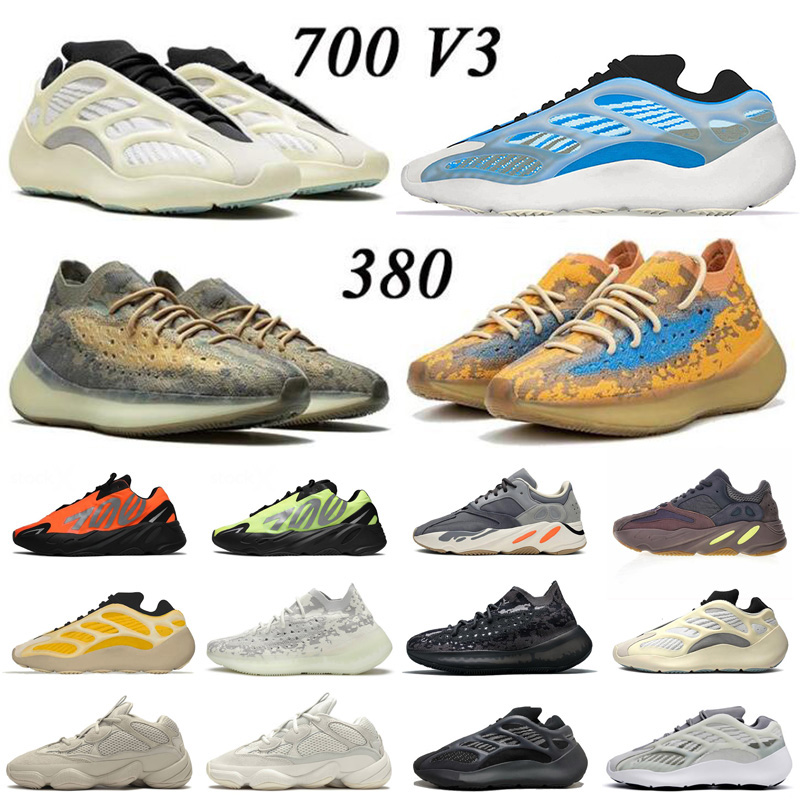 

With Box 380 Blue Oat Mist Alien Reflective 700 V3 Azareth Phosphor Running Shoes 500 Blush Salt Alvah Azael Glow Kanye Sports Sneakers