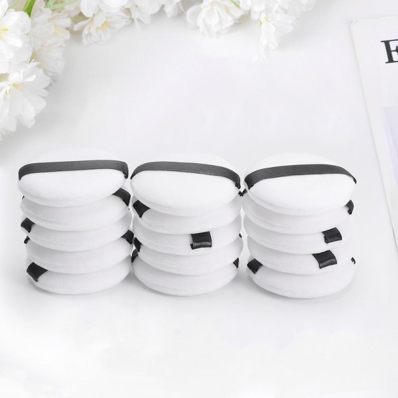 

15 pcs Pure Cotton Soft Powder Puff Flocking Short Fluff Powder Puff for Makeup (White