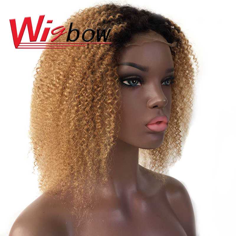 

Blonde Curly Human Hair Wig Ombre Brazilian Hair Wigs For Women Kinky Curly Wig Closure T1B 30 99J 33 Colored Wigs Wigbow, 1b curly wig