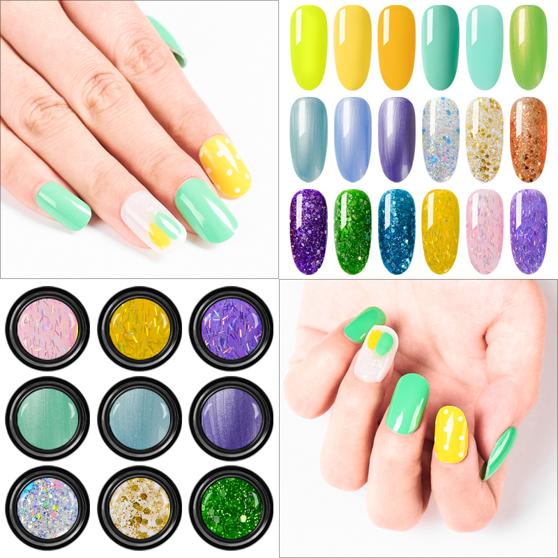

Mtssii Color Gel Nail Polish Pure Paint Gel Lacquer Soak Off UV LED Semi-permanent Long Lasting Nail Art Varnish for Mnicure, As00427