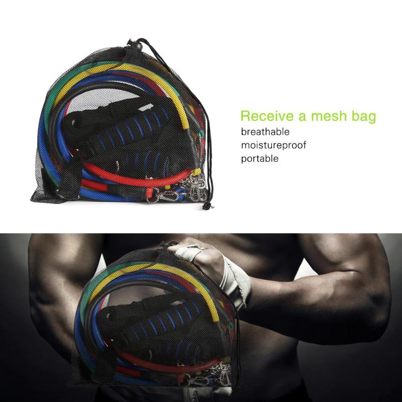 

11Pcs Resistance Bands Yoga Pilates Crossfit Fitness Equipment Elastic Pull Rope Workout Latex Tube Set
