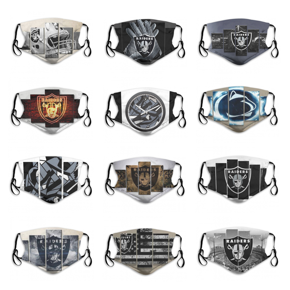 DHL free shipping 2020 new 5 layer dust masks men and women fashion boys football Auckland Raiders printed breathable face mask PM2.5-image-567844597