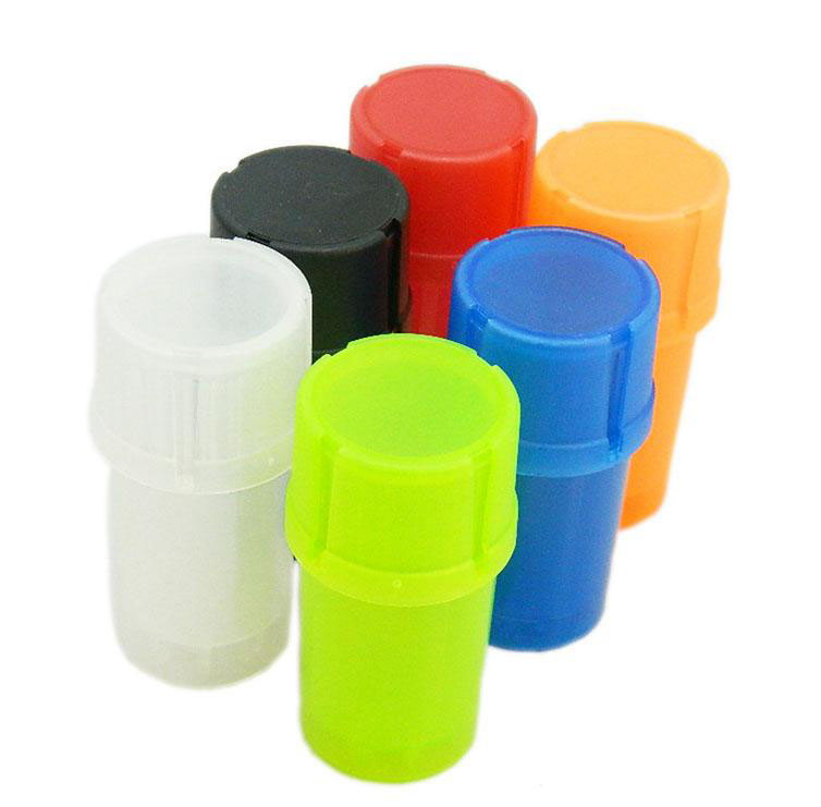 

Colorful Cheap protable herb grinder tobacco dry herb grinder for smoking with plastic tobacco container DHL free shipping 110pcs