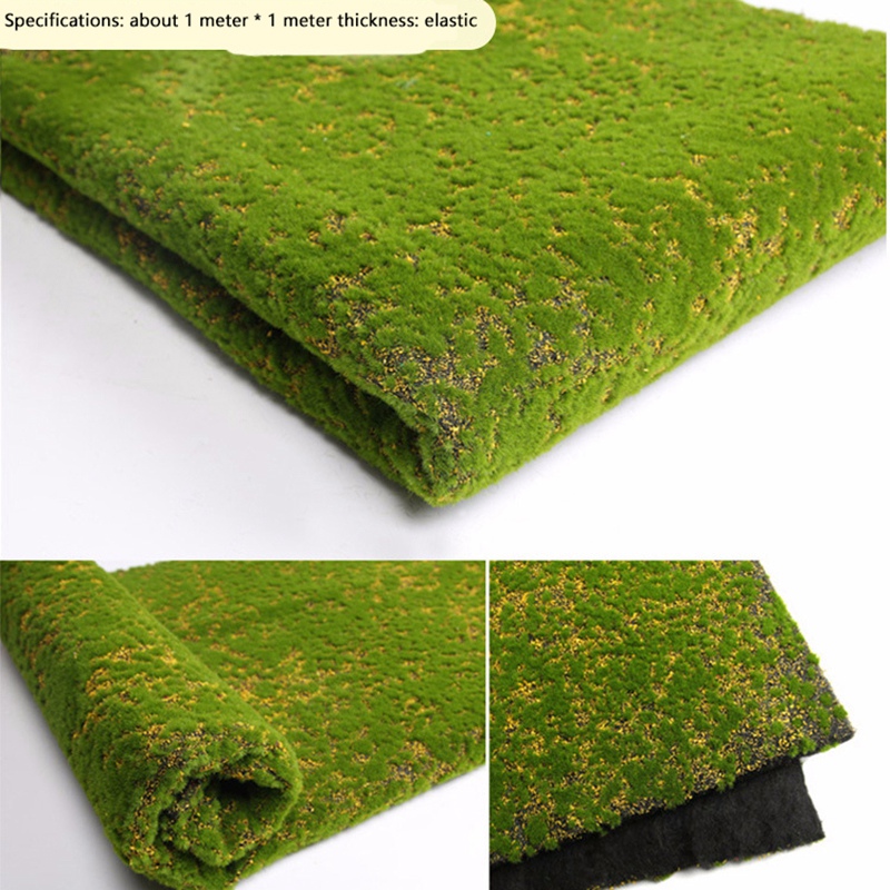 

Artificial Plants Moss Green Faux Moss Grass for Shop Home Patio Decorating Garden Wall Living Room Decor Supplies