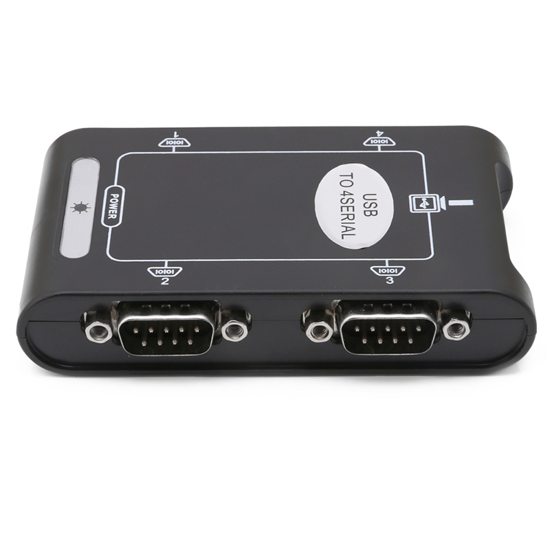 

9pin RS232 USB 2.0 to 4 ports Serial DB9 COM Controller Connectors Adapter Hub