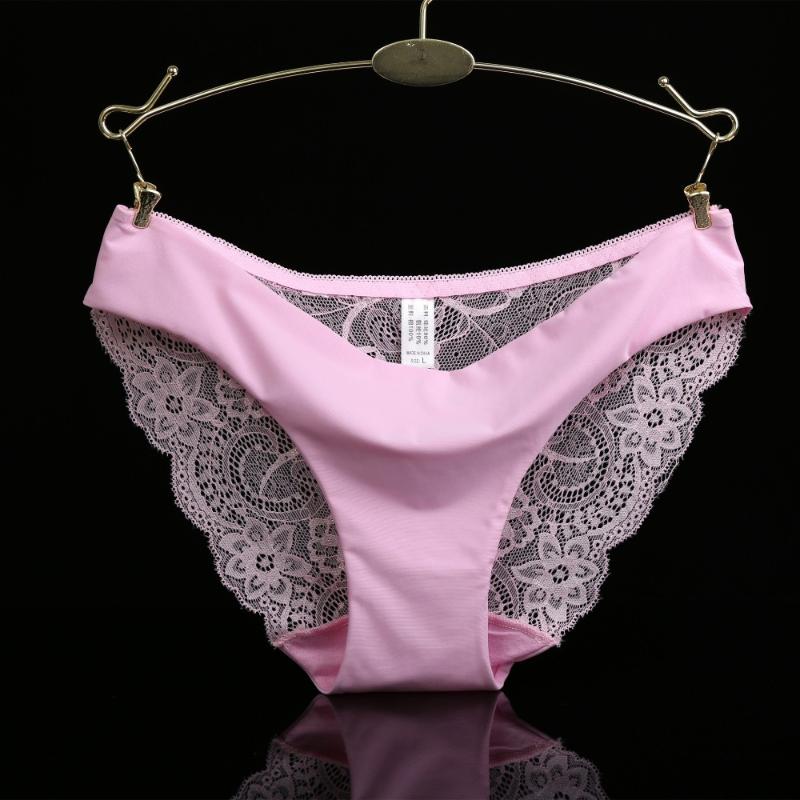 

New 13 Colors Sexy Women Seamless Panties low-Rise Lace String Briefs Girl Underwear panties Support drop Shipping 2020, Black