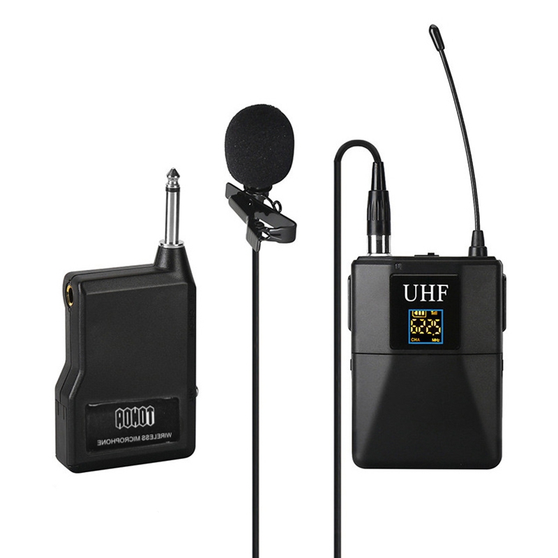 

UHF Microphone Professional Wireless Microphone System Receiver+Transmitter for Camcorder Recorder