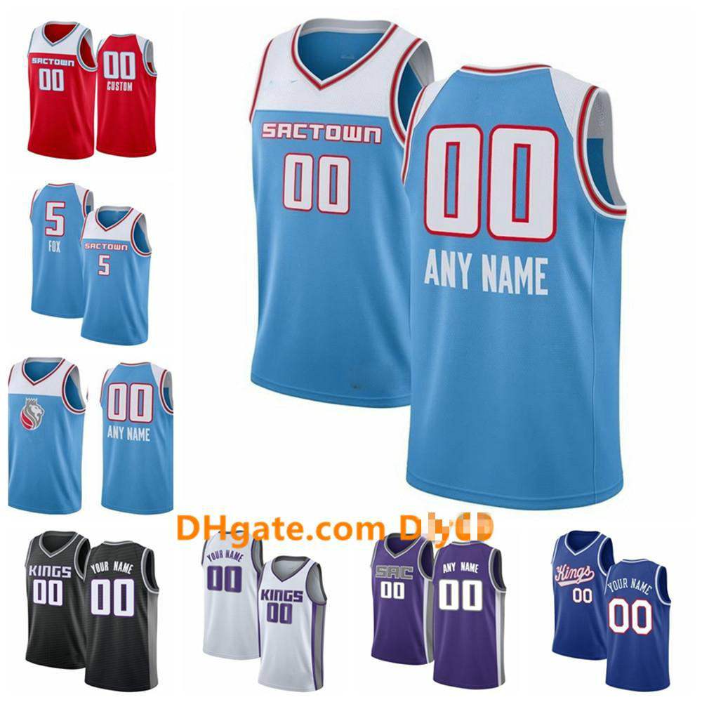 

Customized Sacramento Kings Jersey Men Women Kid Custom Name Number 35 Bagley III 5 Fox 10 Bibby City Swingman Basketball Jerseys, Show