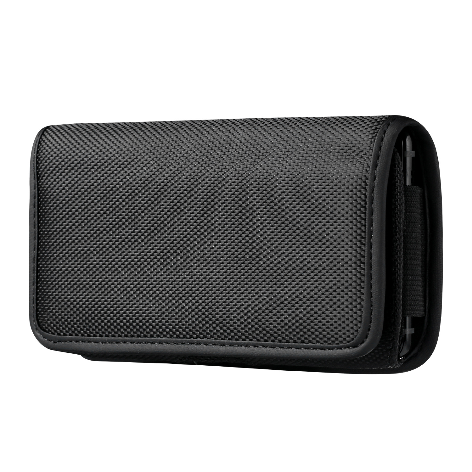 

50pcs universal horizontal pouch bag cell phone case for iphone 11 pro 7 8 xs xr samsung lg moto cases carrying waist pocket cover, Black
