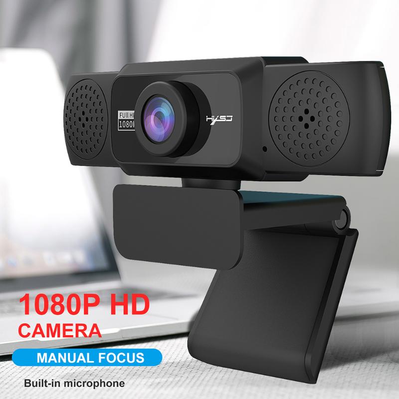 

HXSJ S5 HD 1080P Computer Camera Built-in 8m Sound-absorbing Microphone Web Camera with Adjustable Degrees for Laptop Desktop