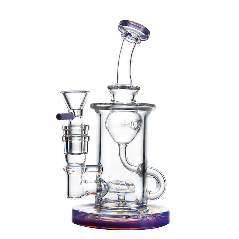 

6 Inch Mini Heady Recycler Glass Bongs Klein Glass Water Pipes Glass Bong Small Dab Oil Rigs Showerhead Perc Hookahs Waterpipe XL-2071