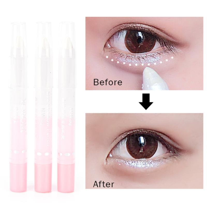 

Waterproof Glitter Pen White Luminous Pearl Cosmetic EyeShadow Eyeliner Automatic Rotate Pencil Women Make Up Beauty