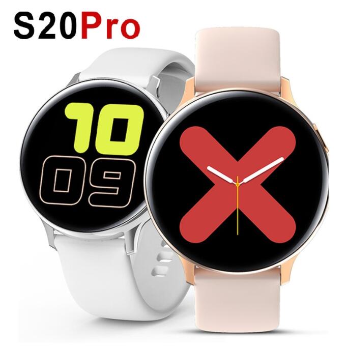 

S20 Smart Watch Circle Full Touch Screen Message reminder Fitness Tracker Heart Rate Monitor ECG IP68 Waterproof Smartwatch for phone 1pcs