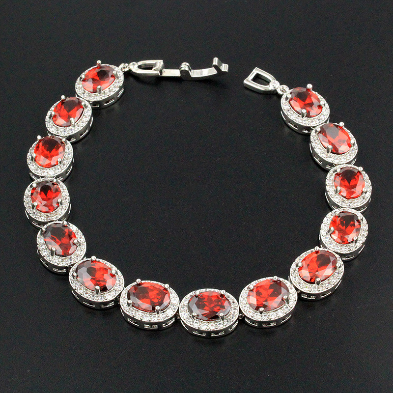 

Hermosa Fashion High Quality Hermosa Jewelry Red Garnet Bracelet For Women/Ladies Gift Party HS0068B