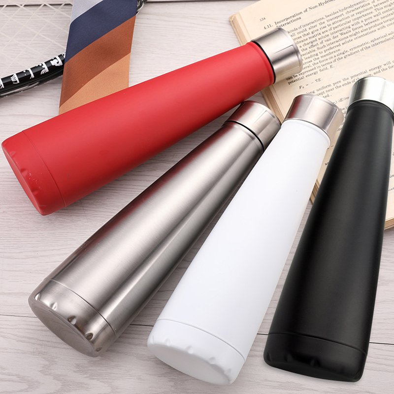 

Genuine Double Stainless Steel Vacuum Insulated Cup,Conical Cola Bottle 500ml Outdoor Stainless Steel Mug Gift Cup