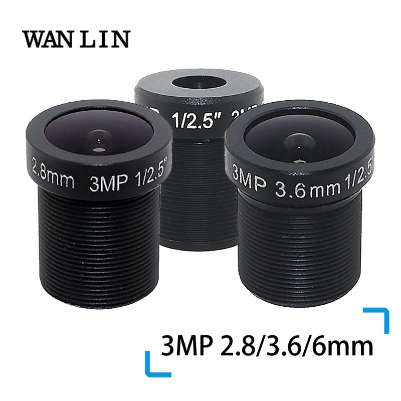 

WANLIN 3MP 2.8/3.6/6mm CCTV LENS Security Camera Lens M12 Aperture F1.8, 1/2.7" Image Format Surveillance Camera HD