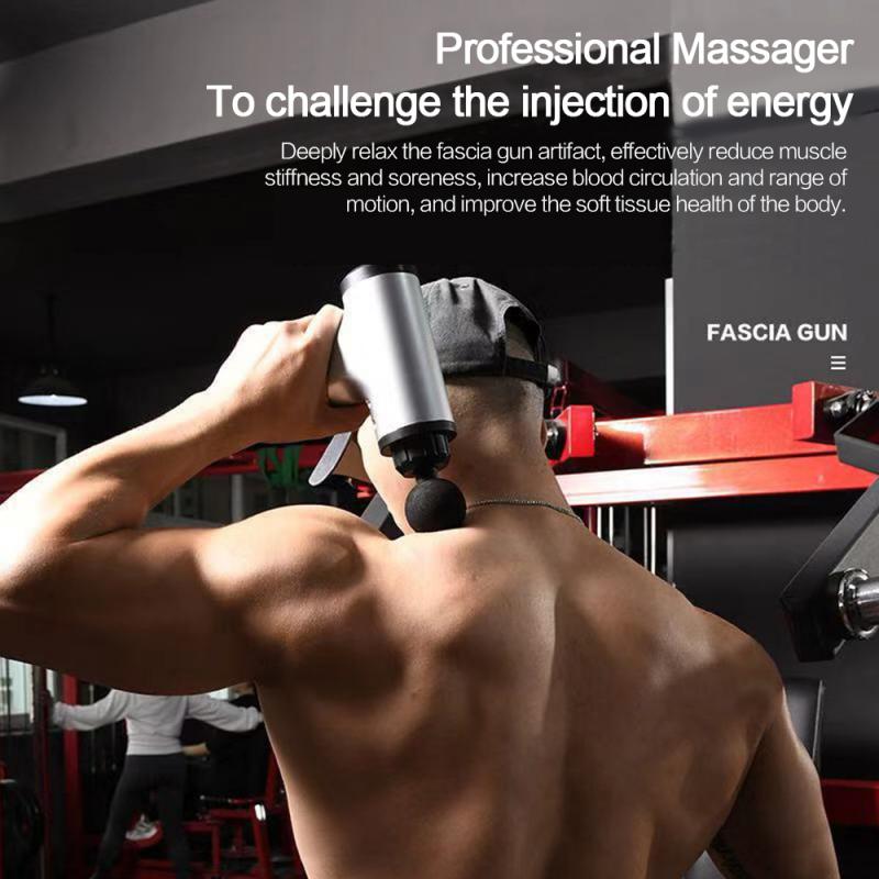 

Muscle Massage Gun Body Relaxation Management Massager Body Shaping Deep Tissue Massager Relaxation 4 Heads With Bag