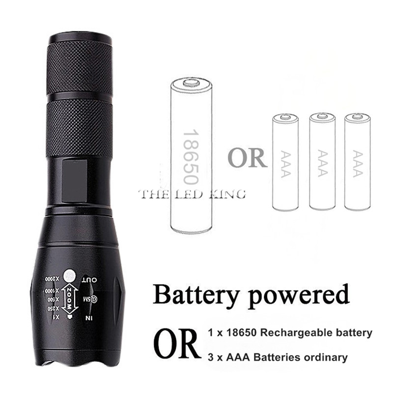 

Flashlights Torches 10000LM T6 L2 V6 LED Handheld Tactical Zoom Torch Light Camping Lamp For 18650 Or 26650 Rechargeable Battery