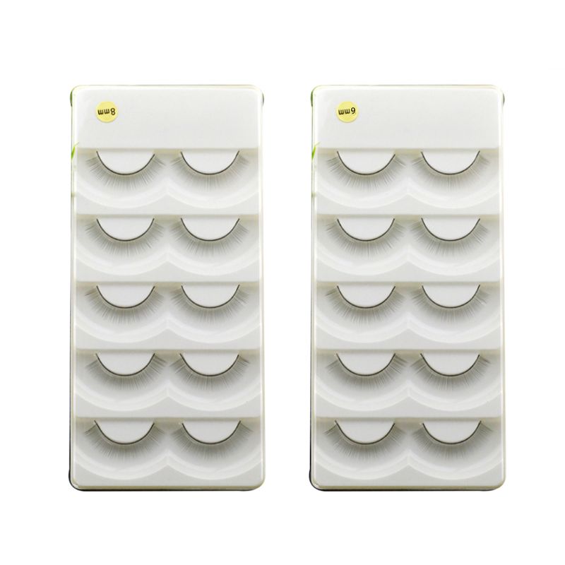 

False Eyelashes 5 Pairs Individual Handmade Training Lashes For Beginners Teaching Cosmetic Makeup Beauty Practice Tools