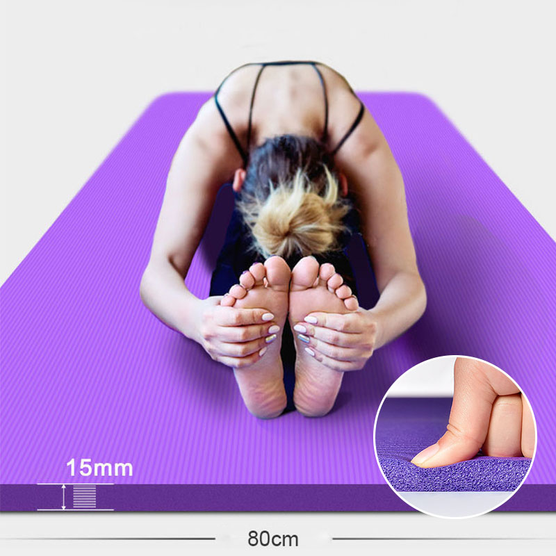 

185*80cm*15mm Non-slip Yoga Mats For Fitness Mat Tasteless Pilates Gym Home Exercise Thickening Fitness NBR Sports Pad, Pink