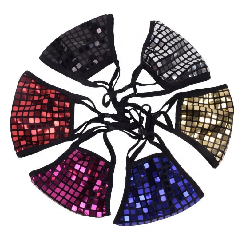 

Wholesale 2020 New Style Ins Popular Reusable Fashion Women Rhinestone Party Maskes, Beige