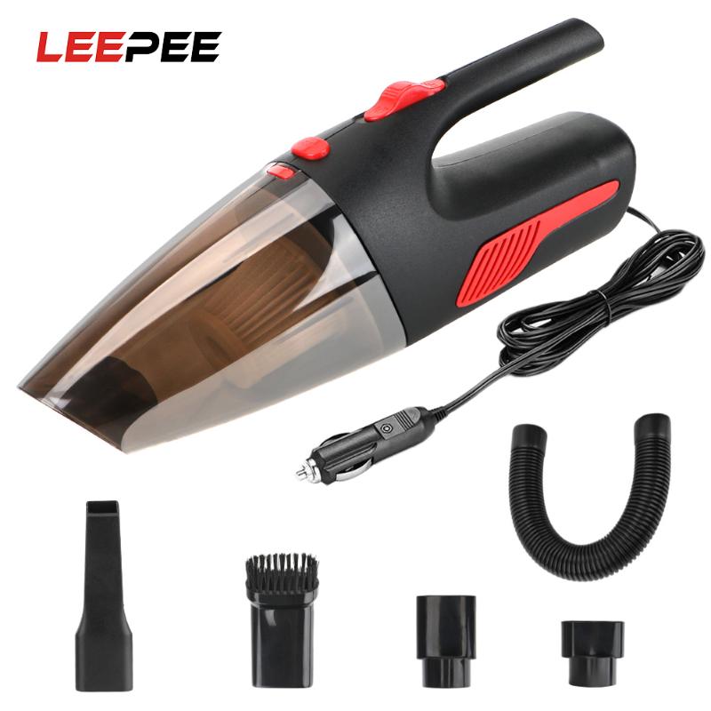 

LEEPEE Portable Cordless/Car Plug Cleaner Super Suction 120W 12V 5000PA Wet/Dry Dual-Use Handheld Car Vacuum for Car Home