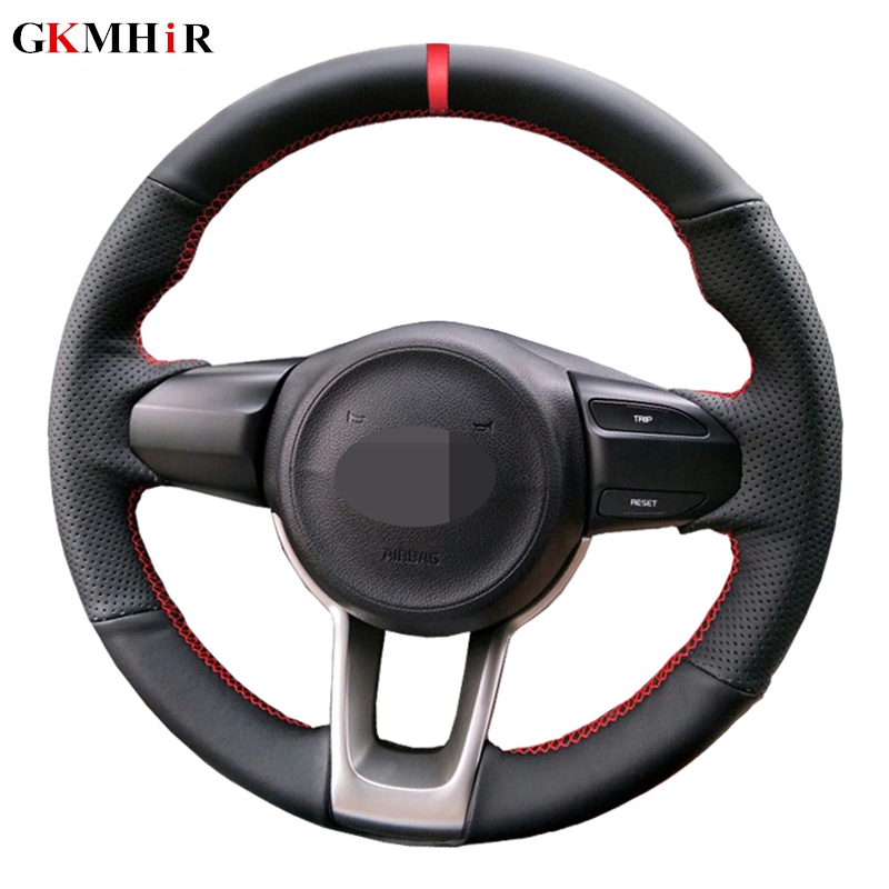 

Black Artificial Leather Car Steering Wheel Cover for Kia Rio 2020 2020 Rio5 K2 17-20 Picanto Morning