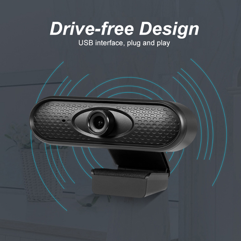 Full HD Webcam Webcam USB WEB WEB CAM avec une webcam vidéo sans pilote de microphone pour l'enseignement en ligne diffusé en direct dans la boîte de vente au détail