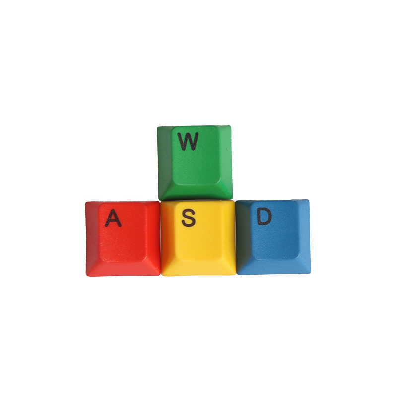 

4 keys/set PBT dye sublimation WASD direction keycap Color supplement RGBY CMYK keycaps for MX switch Mechanical keyboard