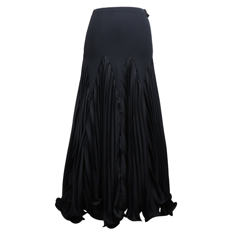 

ballroom dance large skirt waltz tango waltz foxtrot elegant evening party stage performance dancewear practise workout, Black