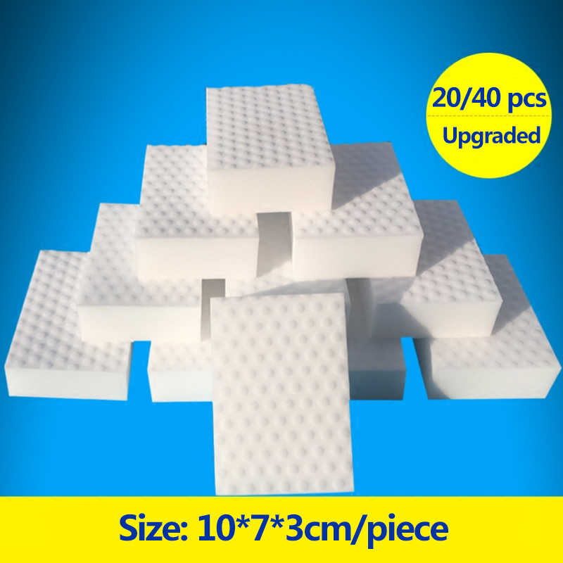 

ZhangJi 20/40 pcs High Density Sponge Rub 10*7*3cm Remove Dirt Oil Stain Flexible Washed Magical Cleaning Wipe Kitchen Bathroom