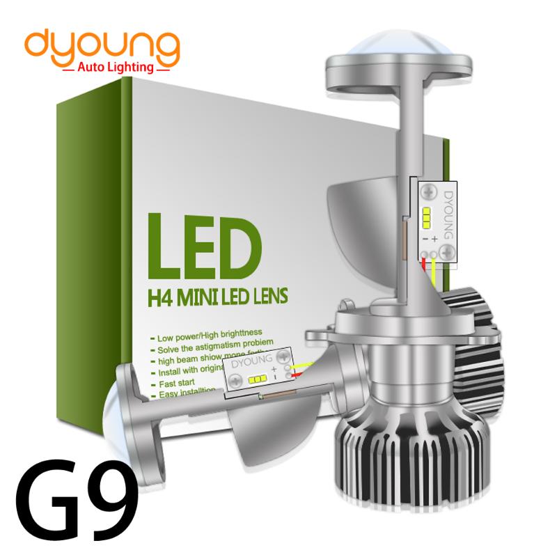 

DYOUNG g9 2PCS New LED Car Headlights h4 mini led Lens g6 3000k Car Lamp Lighting Replacement Bulbs Auto headlamp hi/lo beam