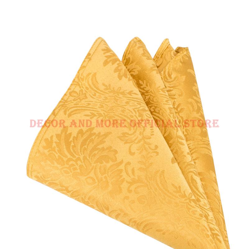 

50PCS Wholesale Banquet Hotel Wedding Table Napkins Decor Polyester Solid Jacquard Dining Napkin Gold Pink Red White 19Inch/48CM