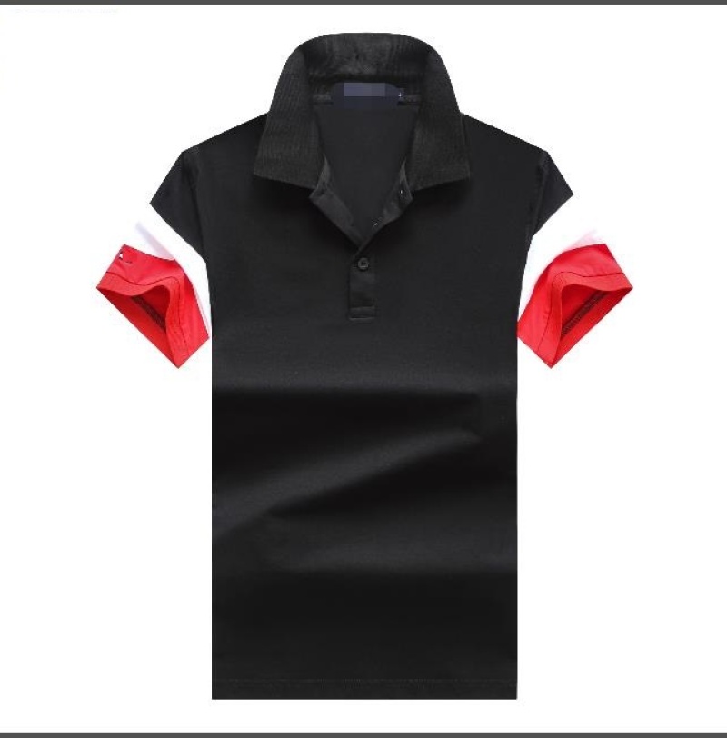 

Deep Black Men'S Wear Short-Sleeved Shirt Lapel Three Color Sleeve Fashion