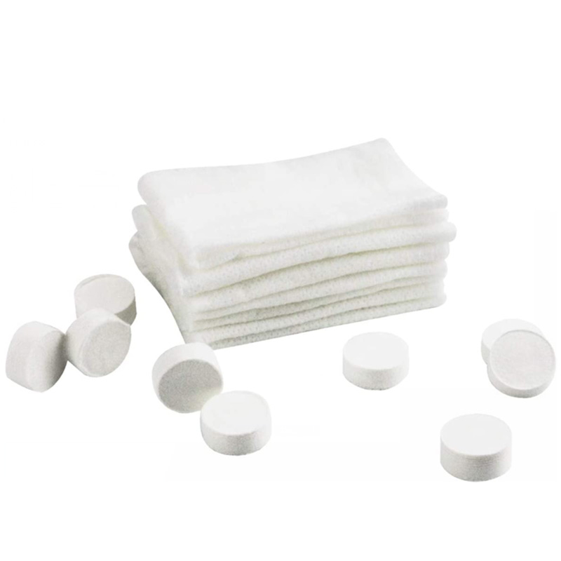 

200Pcs Travel Cotton Disposable Clean Beauty Towel Dry Compressed Coin Face Towel Wipes Tablet, White