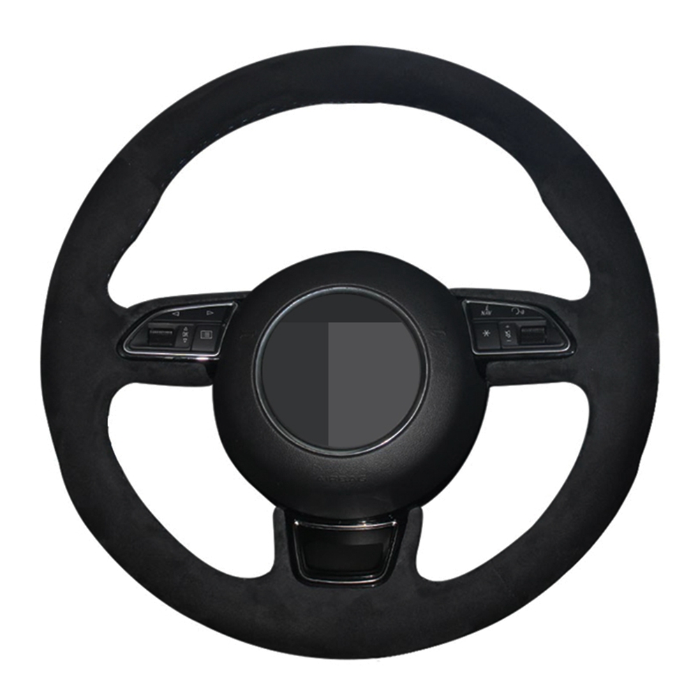 

Steering Wheel Cover Hand-stitched Black Suede For Audi A1 8X A3 8V Sportback A4 B8 Avant A5 8T A6 C7 A7 G8 A8 D4 Q3 8U Q5 8R