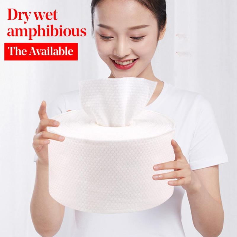 

Towel Household Travel Disposable Face Non-Woven Facial Tissue Cleansing Makeup Wipes Remover Cotton Pads Paper Roll