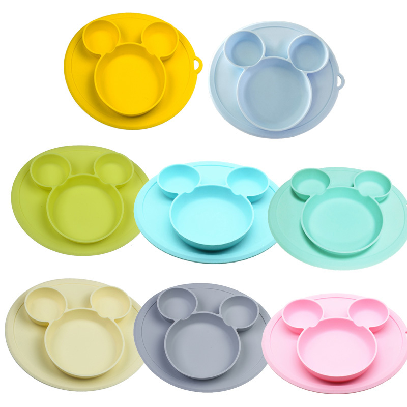 

2021 Plate Plates Feeding Silicone Bowl Baby Silica Gel Dishes Kids Tableware CH01
