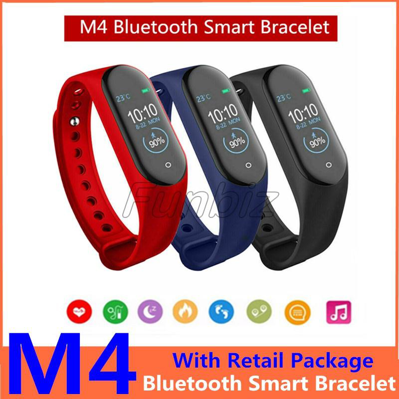 

3 Colors M4 Smart Bracelet Band Outdoor Sport Fitness Tracker Blood Pressure Heart Rate Monitor m4 Smart wristbands watch PK M4 Pro A1