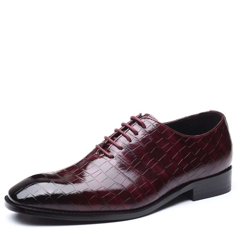 

2020 Men Dress Shoes Formal Wedding Leather Shoes Business Casual Office Men's Flats Oxfords, Black