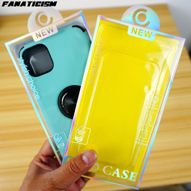

Phone Cases Universal Clear PVC Retail Packaging For iPhone 12 11 pro Xs Max XR 8 6 Plus Cover Silver Stamping Packing Box