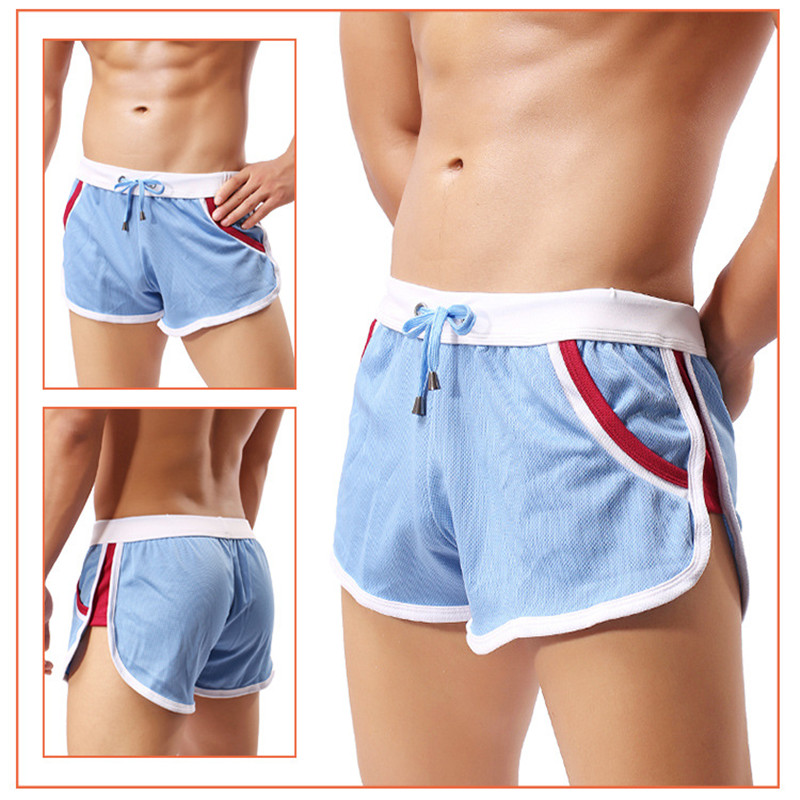 

Sport Patchwork Short Pants Pantalones Cortos Hombre Mens 2020 Casual Summer Short Triped Breathable Elastic Waist Shorts, Green style b