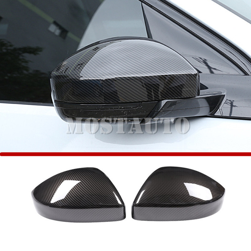 

For Land Rover Range Rover Evoque ABS Rearview Mirror Frame Trim Cover 2014-2018 2pcs, Black