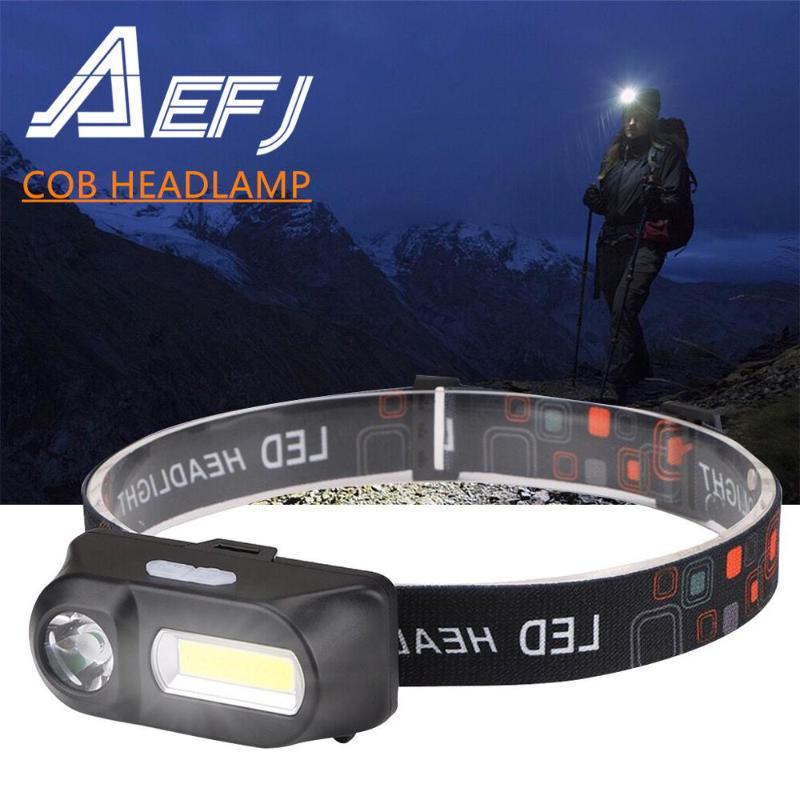 

LED Headlamp XPE+COB Headlight Head Lamp USB Rechargeable 18650 Torch Camping Runing Fishing Light