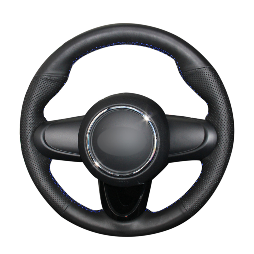 

Hand-stitched Black PU Artificial Leather Car Steering Wheel Cover for Mini Coupe 2016 Accessories