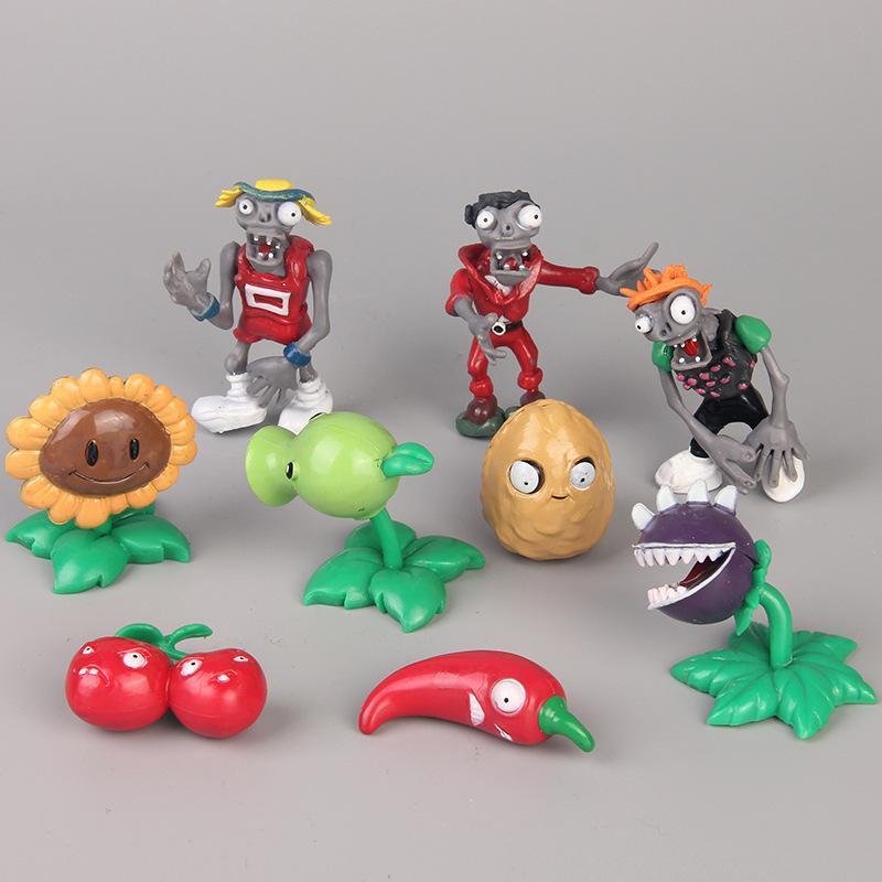 10x Plants vs Zombies 1 Series Games Toy PVC Doll Figure Kid Toy New Year Gift