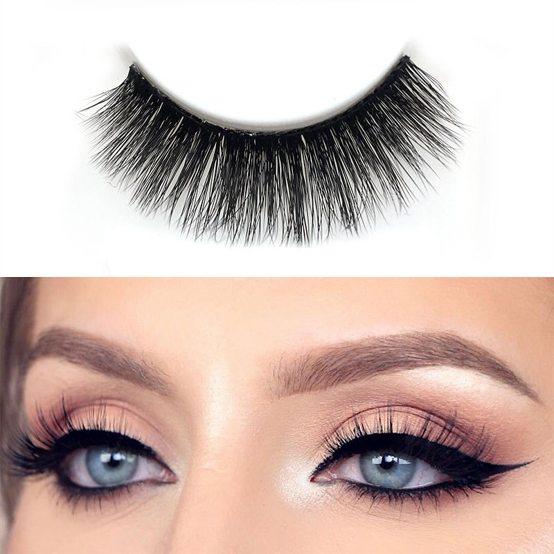 

YOKPN Beauty Make Up Mink Eyelashes 1 Box 5 Pairs Thick False Eyelashes Black Dense Mink Hair Stage Smokey Makeup Lashes