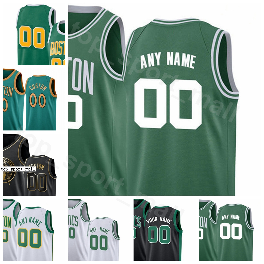 

Screen Print Basketball Bill Russell Robert Parish Jerseys Ray Allen Kevin Garnett Paul Pierce Rajon Rondo Green Black Man Woman Youth, Men black