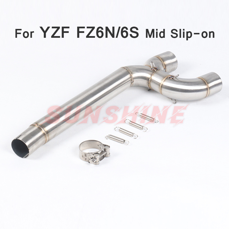 

Exhaust Motorcycle Slip-on Middle Pipe Connect Tube Stainless Steel Systems Pibike Muffler For YZF FZ6N FZ6 FZ6S FZ-6N FZ-6S