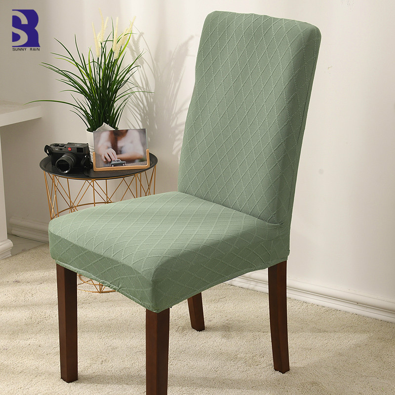 

SunnyRain 4-Piece Jacquard Spandex Chair Cover Set Elastic Dining Chair Covers Slipcover for Dining